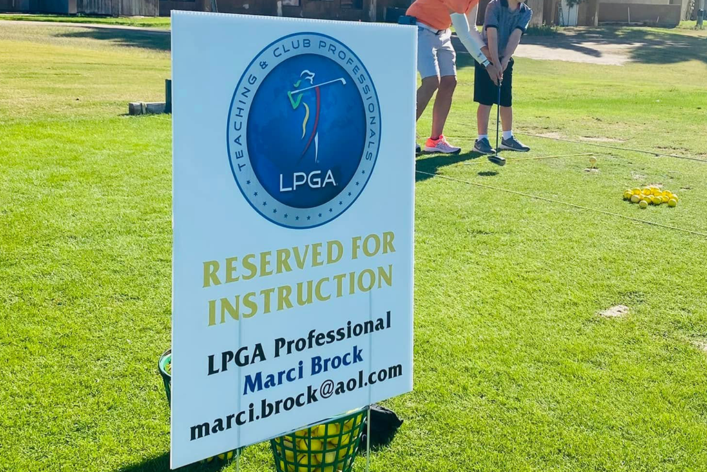 Instructor info sign