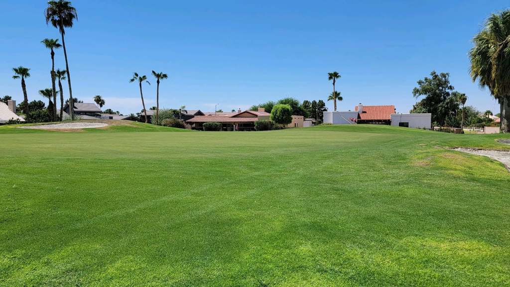 View of golf course green